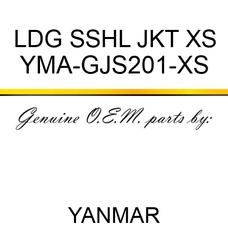 LDG SSHL JKT XS YMA-GJS201-XS