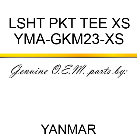 LSHT PKT TEE XS YMA-GKM23-XS