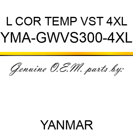 L COR TEMP VST 4XL YMA-GWVS300-4XL