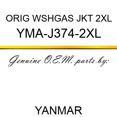 ORIG WSHGAS JKT 2XL YMA-J374-2XL