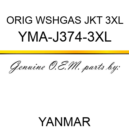 ORIG WSHGAS JKT 3XL YMA-J374-3XL