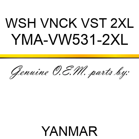 WSH VNCK VST 2XL YMA-VW531-2XL