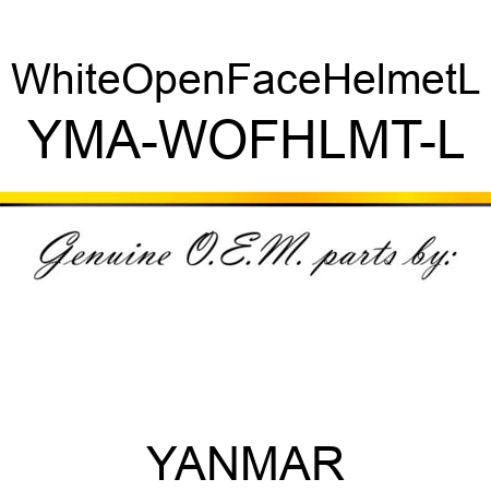 WhiteOpenFaceHelmetL YMA-WOFHLMT-L