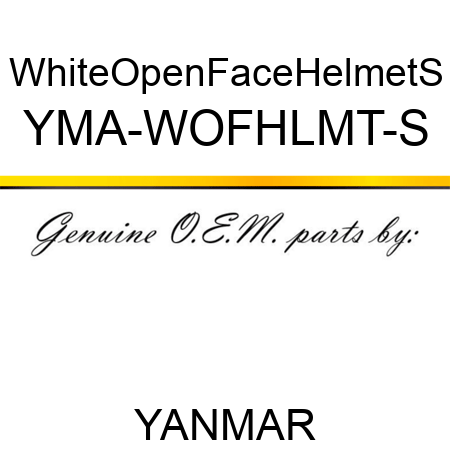 WhiteOpenFaceHelmetS YMA-WOFHLMT-S