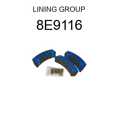 8E9116 LINING GROUP (7S9675) fit CATERPILLAR , buy 8E9116 LINING GROUP ...